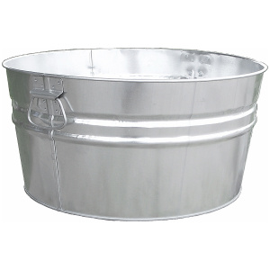 Witt Industries Pails Collection Outdoor Trash Can in Galvanized Metal