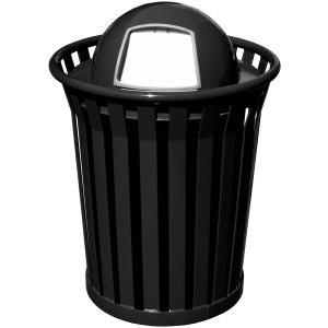 Witt Industries Wydman Collection Dome Top Waste Containers in Black