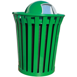 Witt Industries Wydman Collection Dome Top Commercial Waste Receptacles in Green