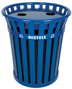 Witt Industries Wydman Recycling Collection Recycling Trash Can in Blue