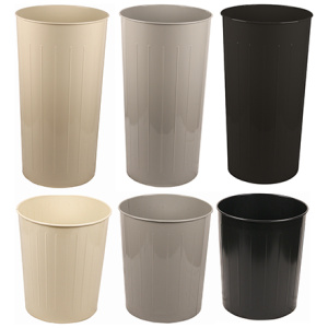 Witt Industries Waste Baskets Collection Waste Containers in Almond, Grey, and Black