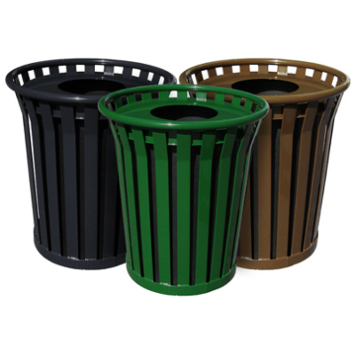 outdoor trash cans