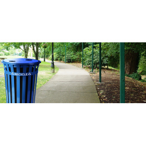 Witt Industries Wydman Recycling Collection Recycling Trash Cans in Blue