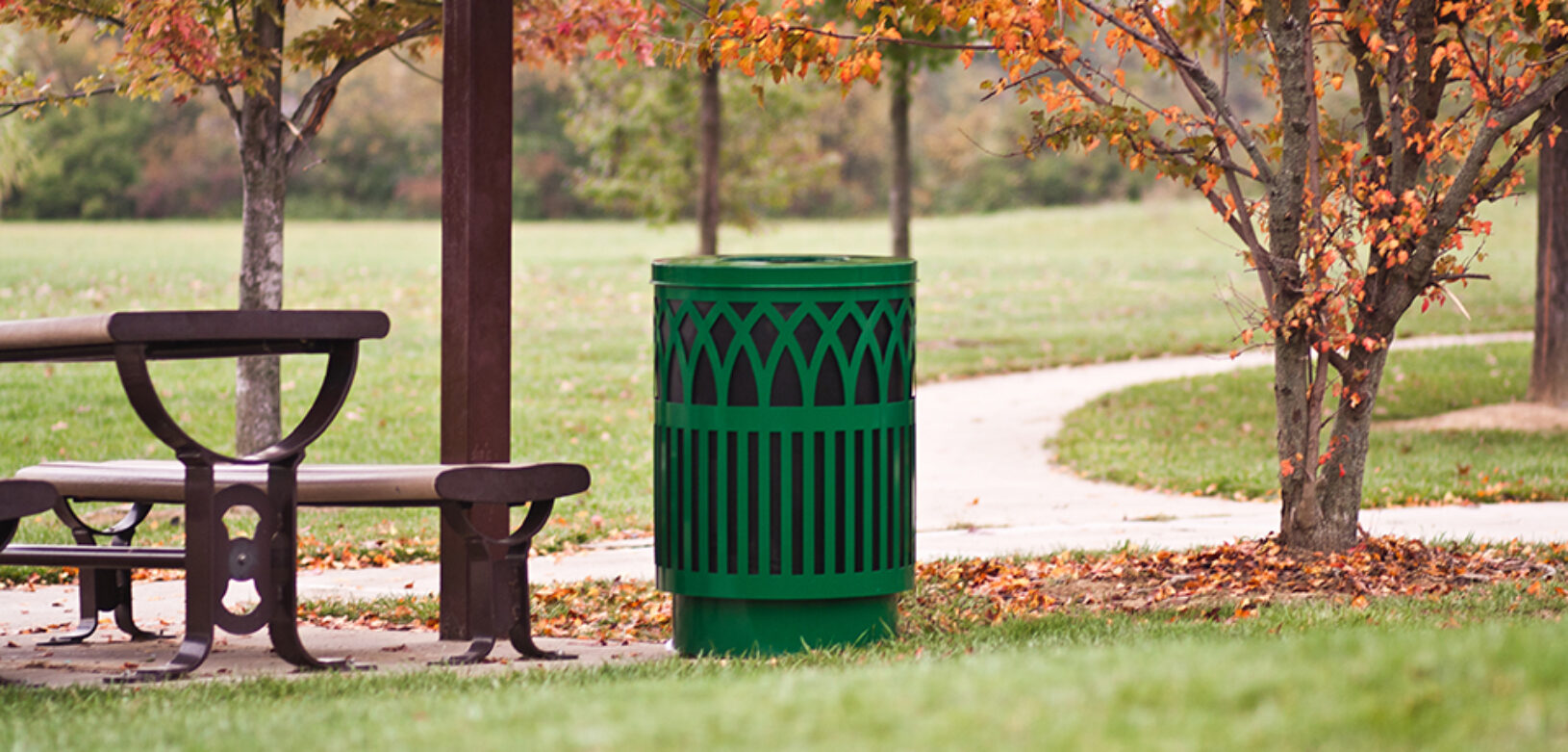 metal garbage cans