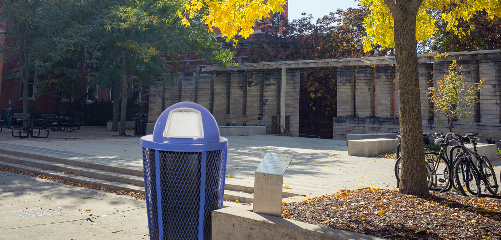 Witt EXP 2020 Blue Commercial Waste Receptacle Witt Blue EXP 2020 Base Commercial Waste Receptacle Outdoor Environmental