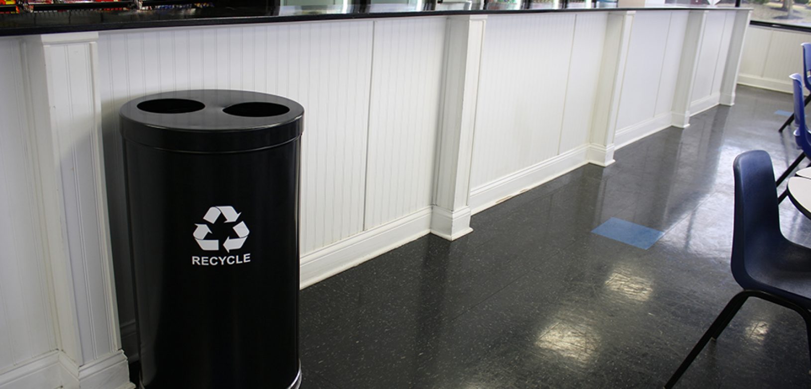 Witt Industries Black Indoor Emoti-Can Series Recycling Containers