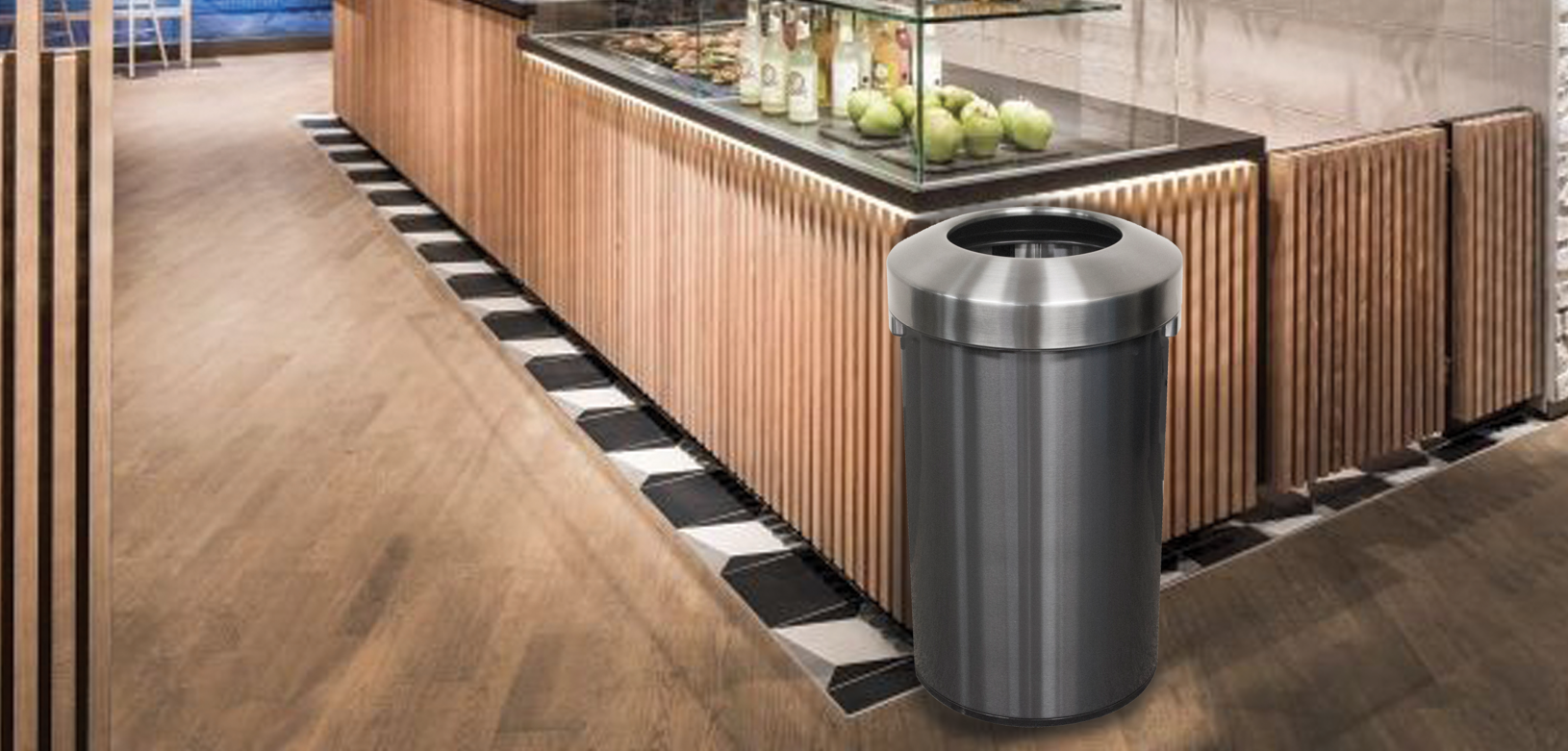 Witt Monarch Series Aluminum Galvanize Trash Can Witt Aluminum Monarch Series Galvanize Trash Can Indoor Environmental