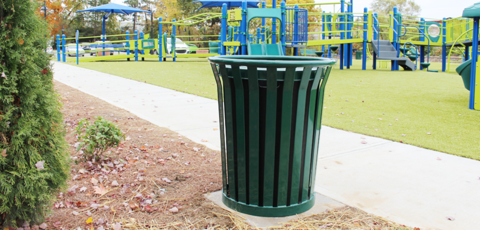 Commercial Playground Garbage Cans & Trash Bins