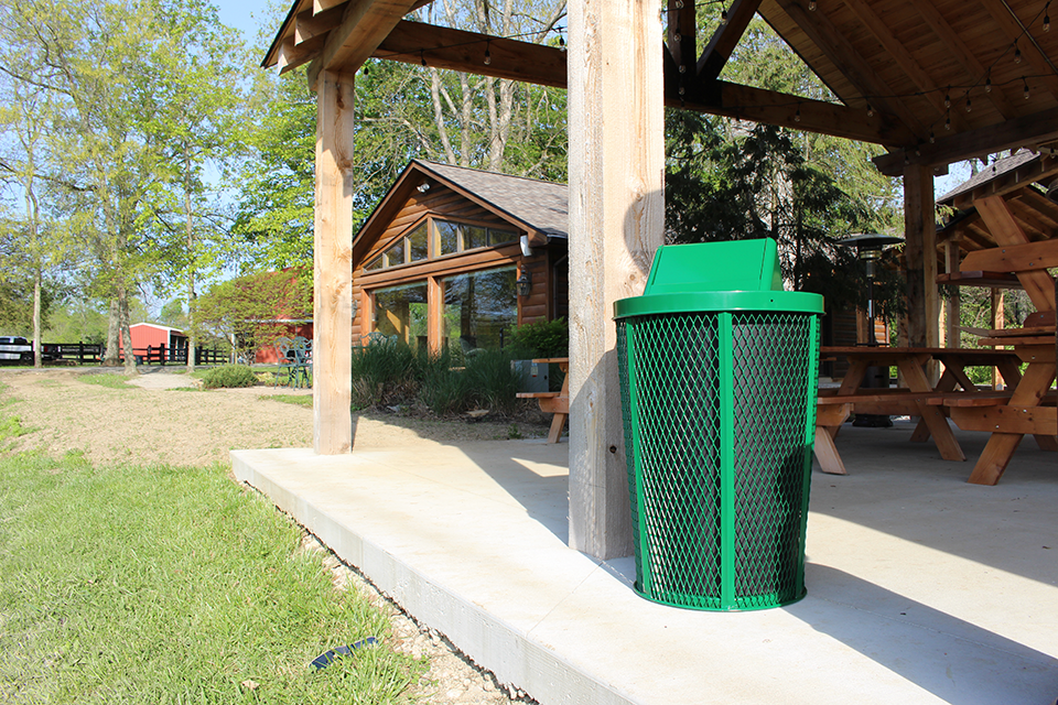 outdoor waste receptacle